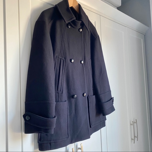 NWT Massimo Dutti Peacoat in Navy Blue - Picture 4 of 7